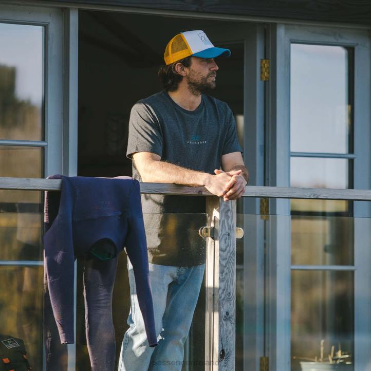 Clothing Passenger 22N8370 Escapism Recycled Cotton T-Shirt Charcoal Marl Men Charcoal