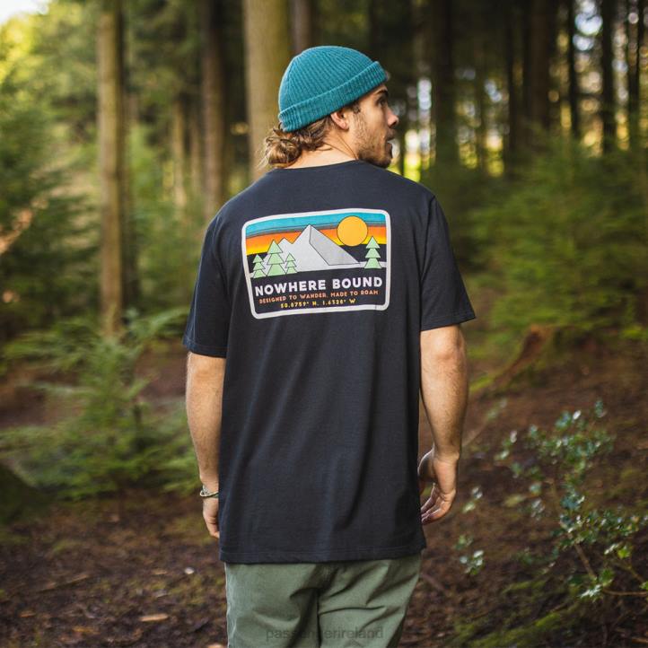 Clothing Passenger 22N8372 Tourer Recycled Cotton T-Shirt Black Men Black