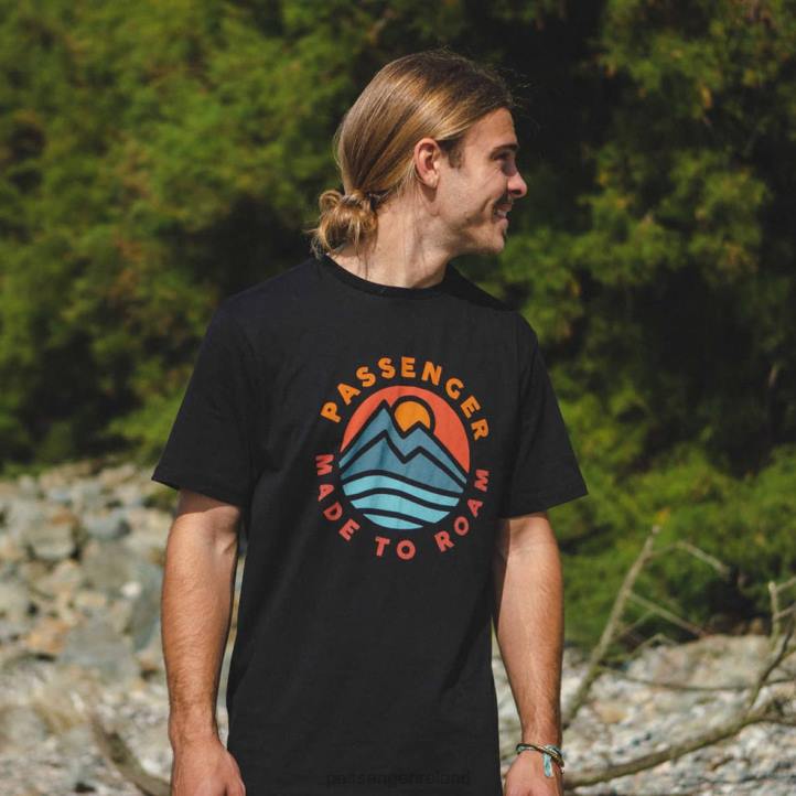 Clothing Passenger 22N8379 Birch Recycled Cotton T-Shirt Black Men Black