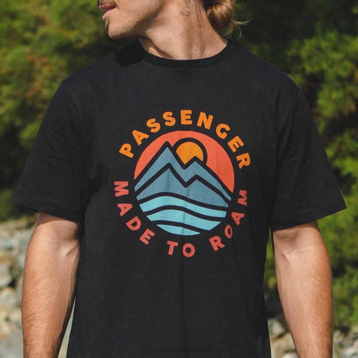 Clothing Passenger 22N8379 Birch Recycled Cotton T-Shirt Black Men Black
