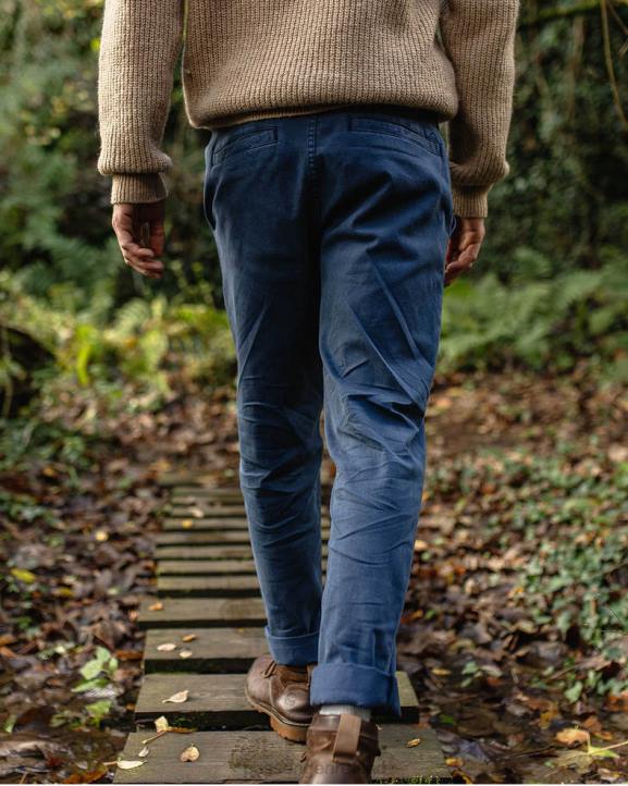 Clothing Passenger 22N8330 365 Organic Cotton Trouser Dark Denim Men Denim