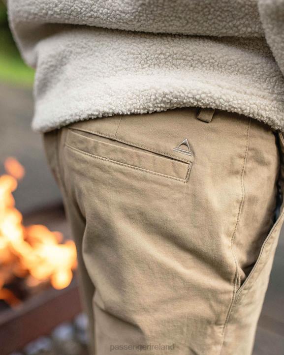 Clothing Passenger 22N8335 365 Organic Cotton Trouser Chinchilla Brown Men Brown