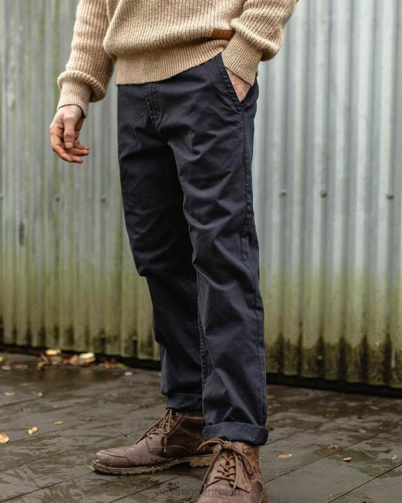 Clothing Passenger 22N8337 365 Organic Cotton Trouser Faded Black Men Black