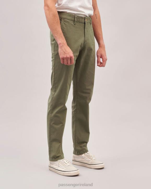 Clothing Passenger 22N8339 365 Organic Cotton Trouser Dusty Olive Men Olive