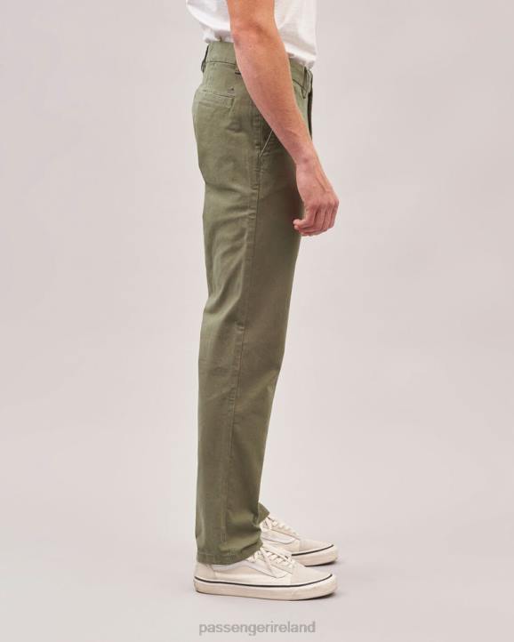 Clothing Passenger 22N8339 365 Organic Cotton Trouser Dusty Olive Men Olive
