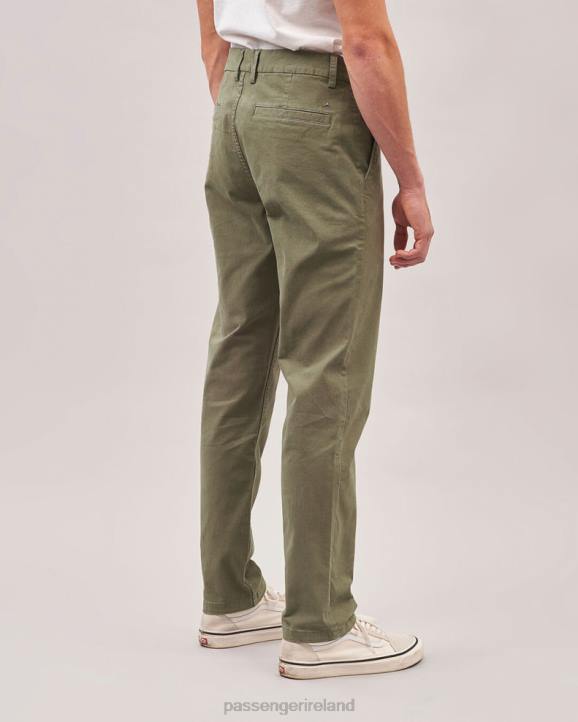Clothing Passenger 22N8339 365 Organic Cotton Trouser Dusty Olive Men Olive