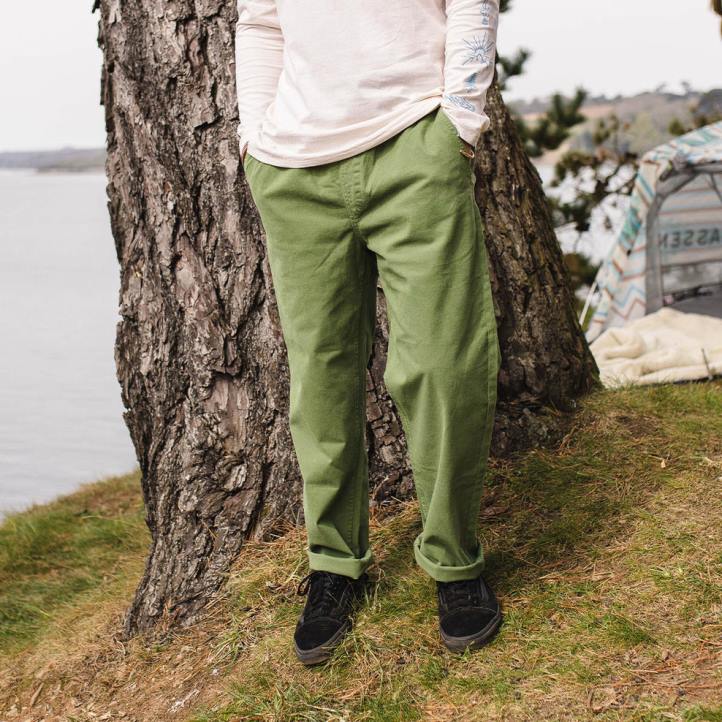 Clothing Passenger 22N8341 All Adventure Organic Cotton Trouser Vineyard Green Men Green