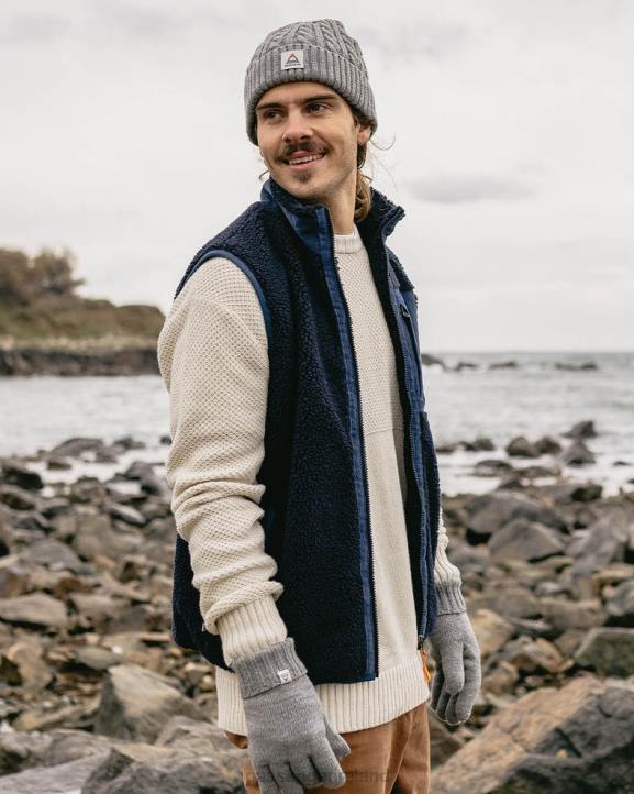 Clothing Passenger 22N835 Canyon Recycled Deep-Pile Sherpa Vest Deep Navy Men Navy