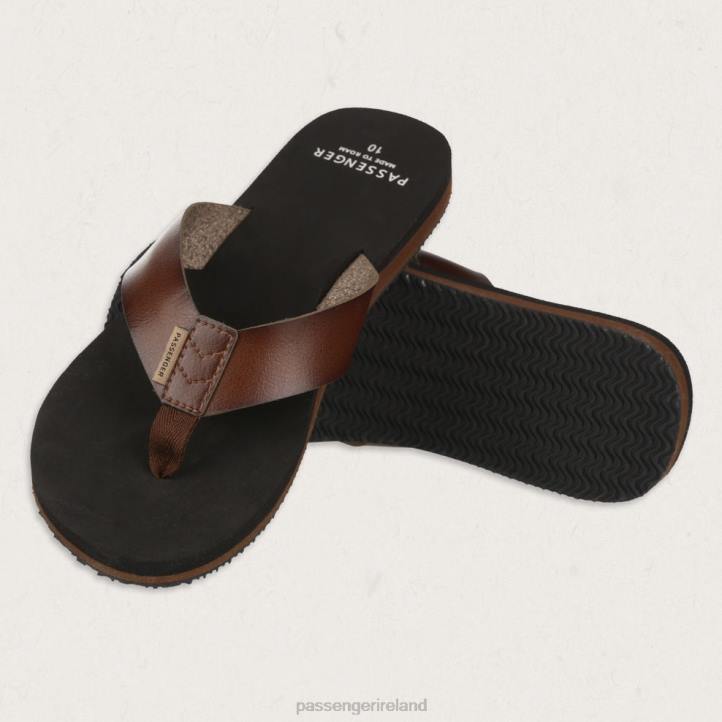 Footwear Passenger 22N8489 Santos Flip Flops Dark Brown Men Brown