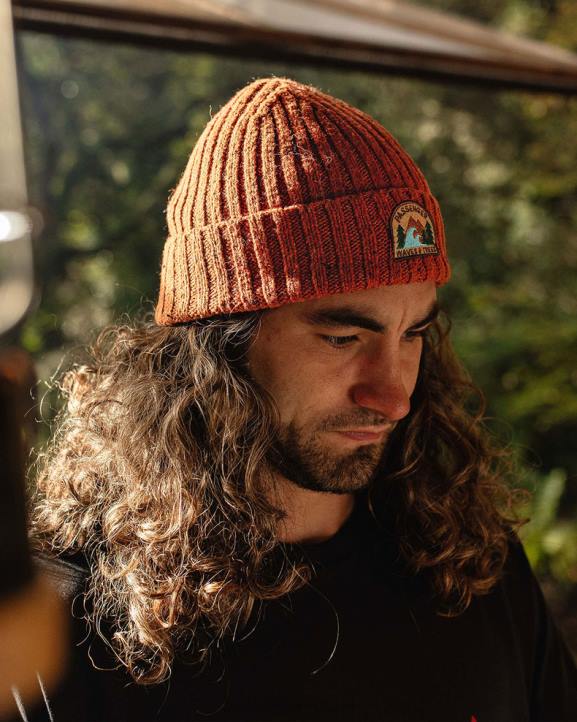 Headwear Passenger 22N8385 Katira Rib Knit Beanie Glazed Ginger Men Glazed