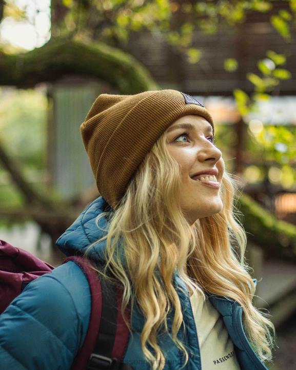 Headwear Passenger 22N8403 Core Recycled High-Top Beanie Golden Brown Men Brown