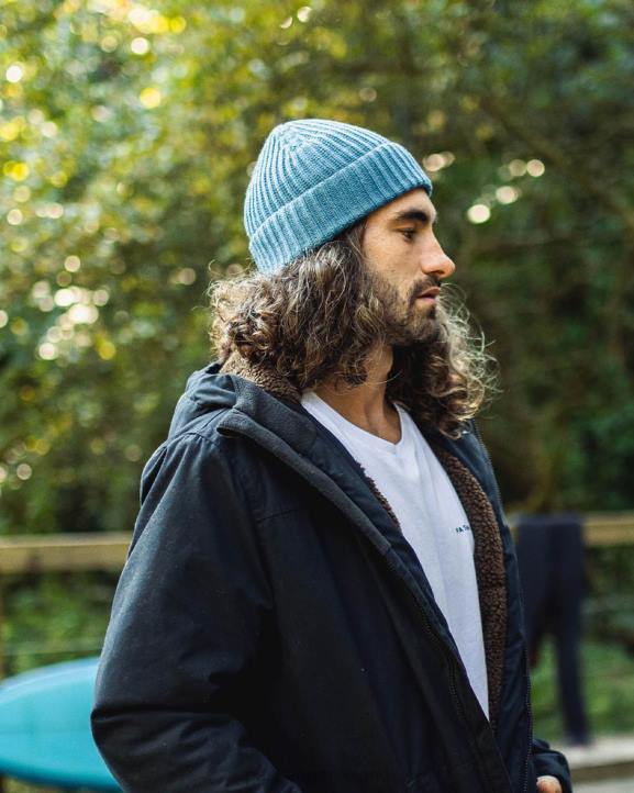 Headwear Passenger 22N8405 Fisherman Recycled Beanie Blue Steel Men Blue