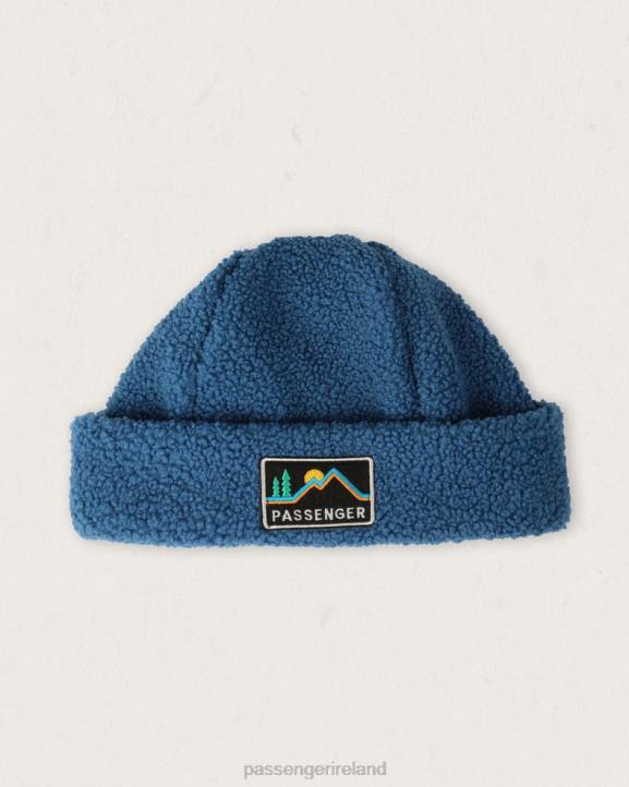 Headwear Passenger 22N8415 Peak Recycled Sherpa Beanie Blue Steel Men Blue