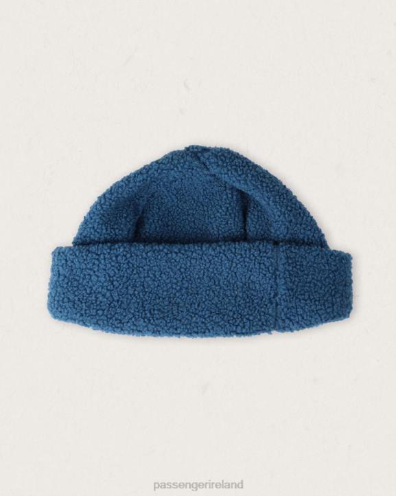 Headwear Passenger 22N8415 Peak Recycled Sherpa Beanie Blue Steel Men Blue