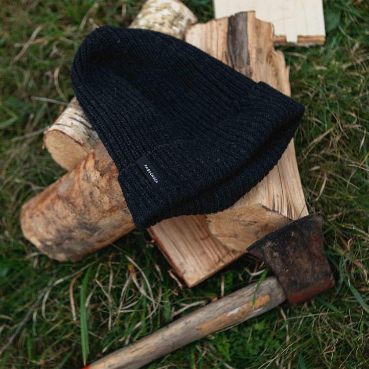 Headwear Passenger 22N8433 Compass Beanie Faded Black Men Black