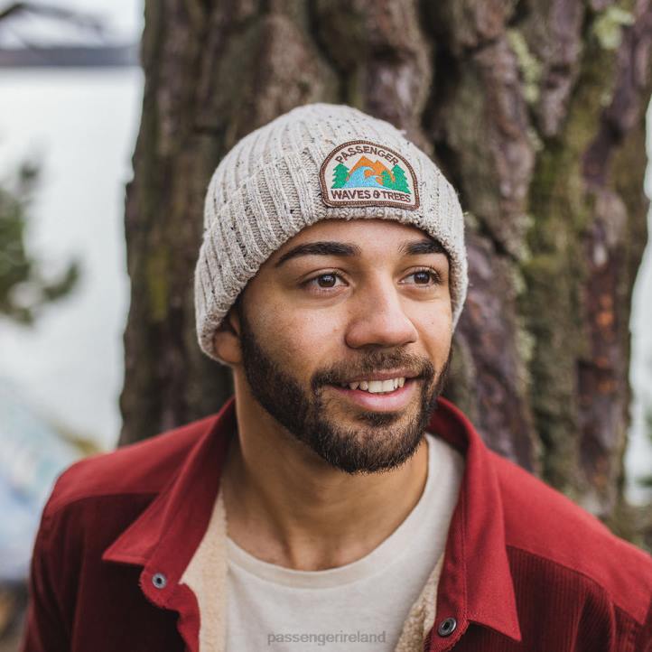 Headwear Passenger 22N8434 Katira Rib Knit Beanie Oatmeal Men Oatmeal