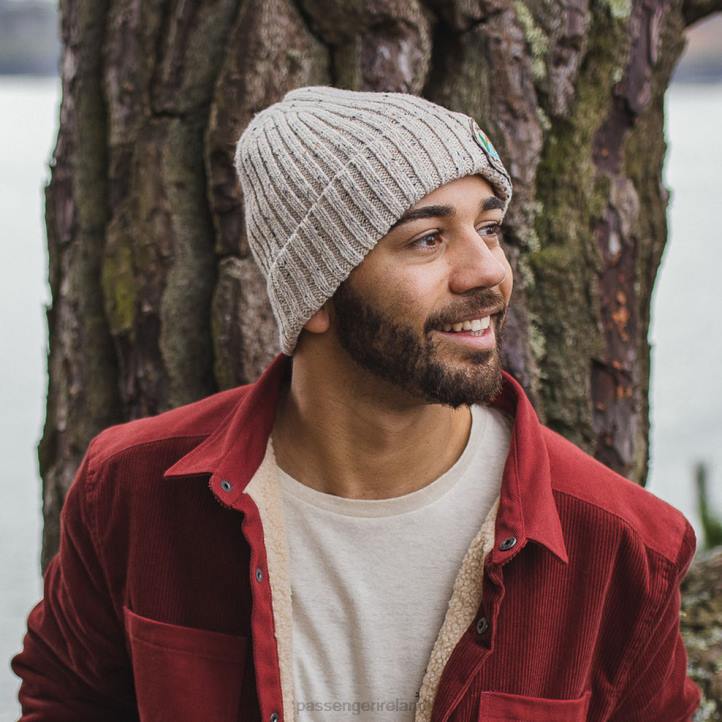 Headwear Passenger 22N8434 Katira Rib Knit Beanie Oatmeal Men Oatmeal