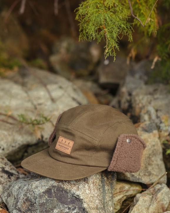 Headwear Passenger 22N8439 Daytime Recycled Cotton Sherpa Lined Hat Khaki Men Khaki
