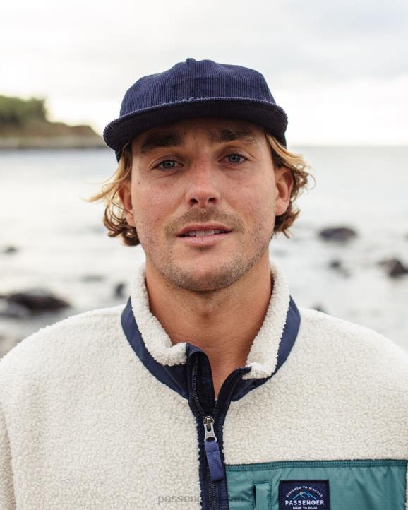 Headwear Passenger 22N8441 Byron Recycled Cord 5 Panel Cap Rich Navy Men Navy