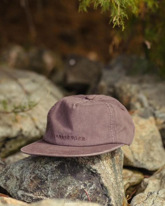 Headwear Passenger 22N8442 Byron Recycled Cotton 5 Panel Cap Dusty Lilac Men Lilac