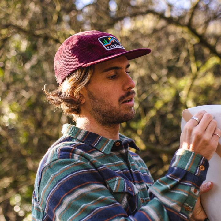 Headwear Passenger 22N8443 Downtime Cord Cap Russet Men Russet