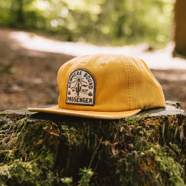 Headwear Passenger 22N8460 Hazy Recycled Cotton Low Profile Cap Sunrise Orange Men Orange