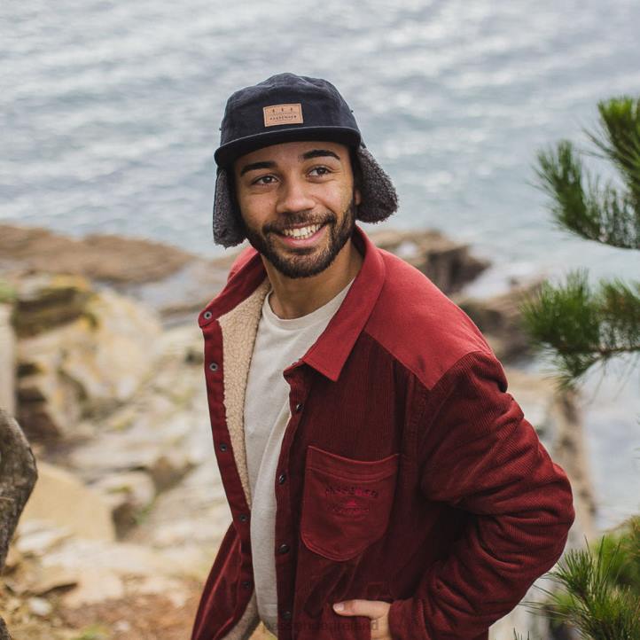 Headwear Passenger 22N8462 Twill Daytime Sherpa Lined Hat Faded Black Men Black