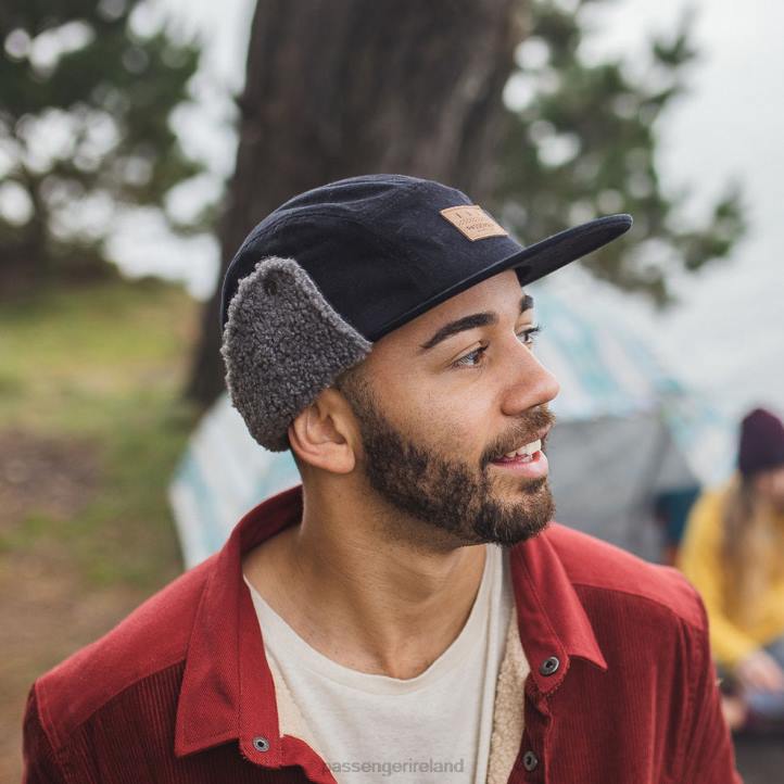 Headwear Passenger 22N8462 Twill Daytime Sherpa Lined Hat Faded Black Men Black