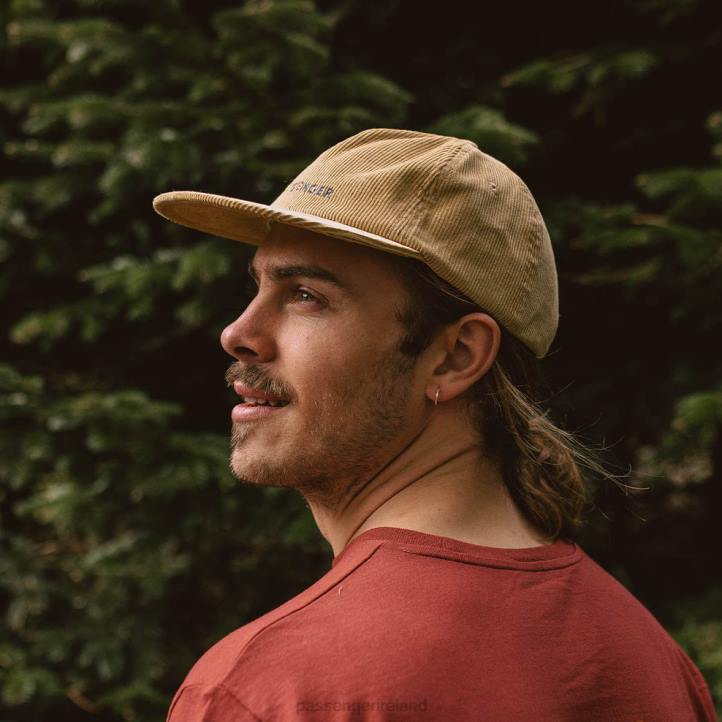 Headwear Passenger 22N8467 Byron Recycled Cord 5 Panel Cap Chinchilla Brown Men Brown