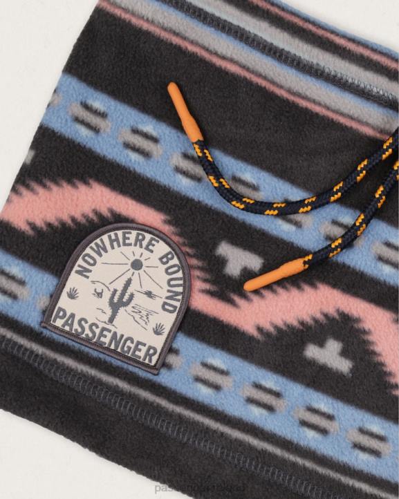 Headwear Passenger 22N8420 Tor Recycled Polar Fleece Snood Deep Navy Vintage Geo Men Navy