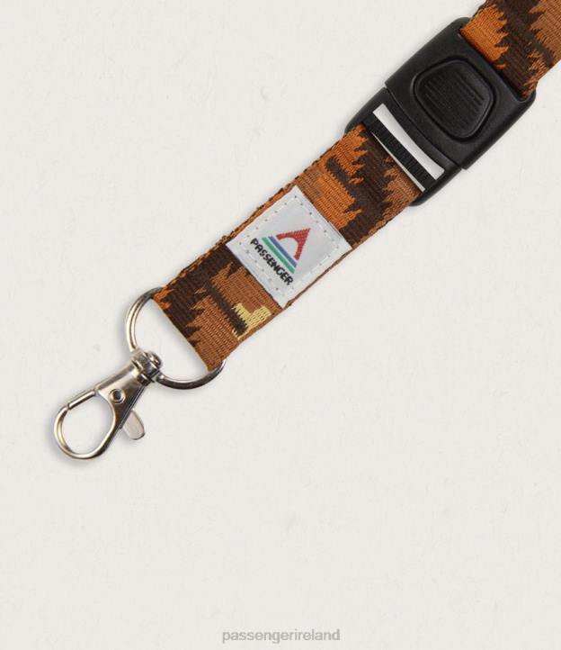 Accessories Passenger 22N8570 Travel Lanyard Orange Jacquard Unisex Orange