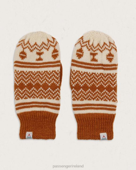 WoAccessories Passenger 22N81124 Powder Fleece Lined Recycled Acrylic Mittens Glazed Ginger Women Glazed