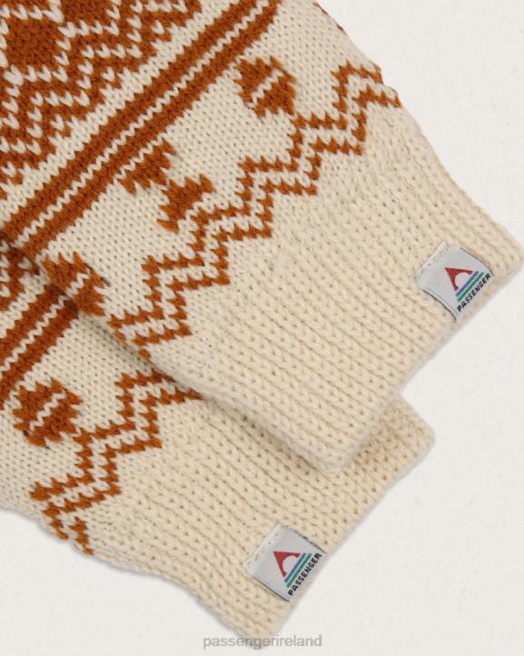 WoAccessories Passenger 22N81126 Flurry Recycled Fleece Lined Fingerless Mittens Glazed Ginger Women Glazed