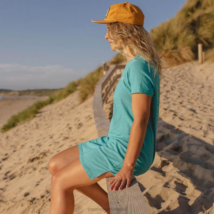 WoClothing Passenger 22N8651 Dweller T-Shirt Dress Viridian Green Women Green