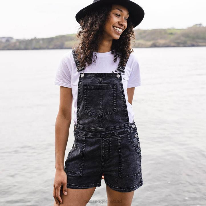 WoClothing Passenger 22N8941 Roamologist Organic Cotton Dungarees Black Women Black