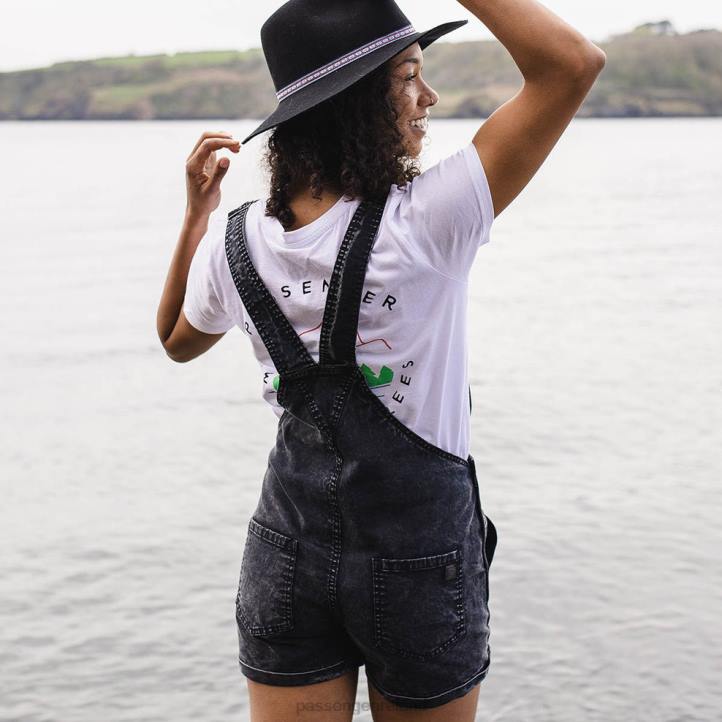WoClothing Passenger 22N8941 Roamologist Organic Cotton Dungarees Black Women Black