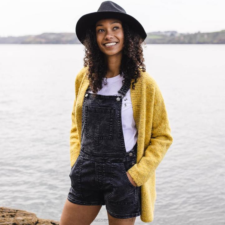 WoClothing Passenger 22N8941 Roamologist Organic Cotton Dungarees Black Women Black