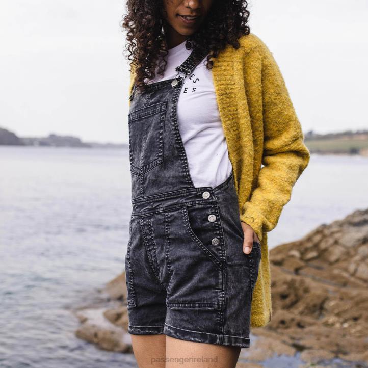 WoClothing Passenger 22N8941 Roamologist Organic Cotton Dungarees Black Women Black