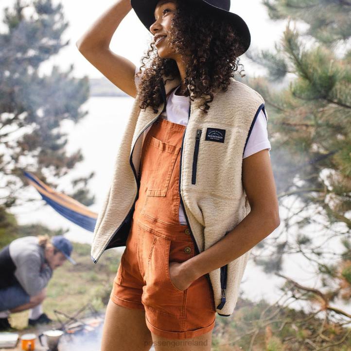 WoClothing Passenger 22N8947 Roamologist Organic Cotton Dungarees Bombay Brown Women Brown