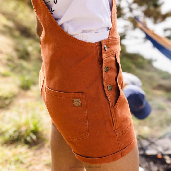 WoClothing Passenger 22N8947 Roamologist Organic Cotton Dungarees Bombay Brown Women Brown