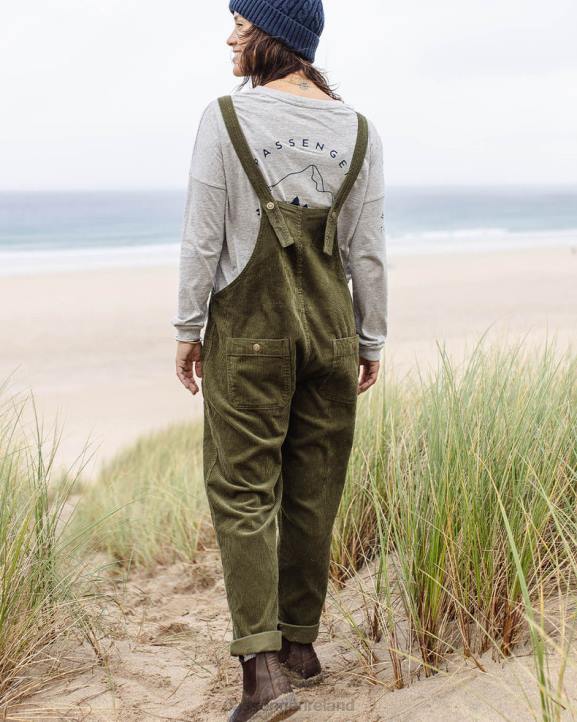 WoClothing Passenger 22N8951 Tiaga Cord Dungarees Khaki Women Khaki