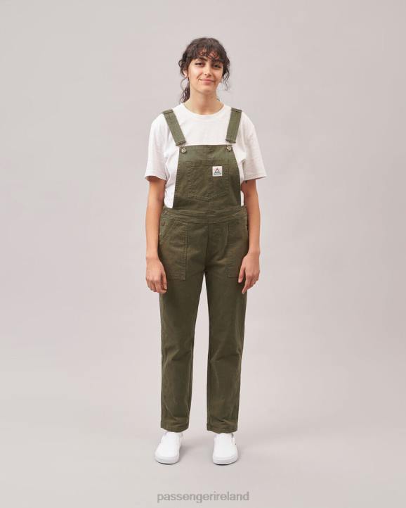 WoClothing Passenger 22N8956 Roamist Organic Cotton Dungarees Khaki Women Khaki