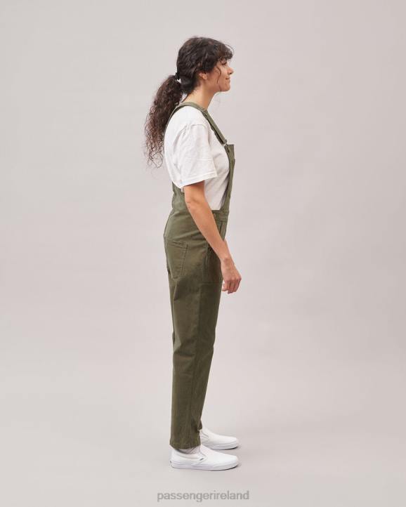 WoClothing Passenger 22N8956 Roamist Organic Cotton Dungarees Khaki Women Khaki