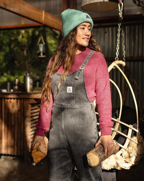 WoClothing Passenger 22N8957 Verglass Dungarees Washed Black Denim Women Black