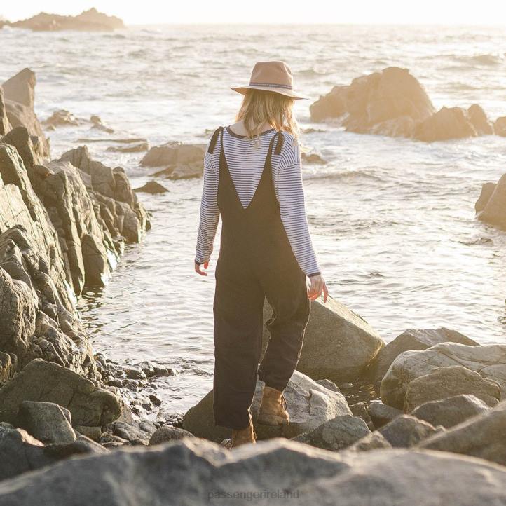 WoClothing Passenger 22N8960 Lazy Day Dungarees Charcoal (Woven) Women Charcoal