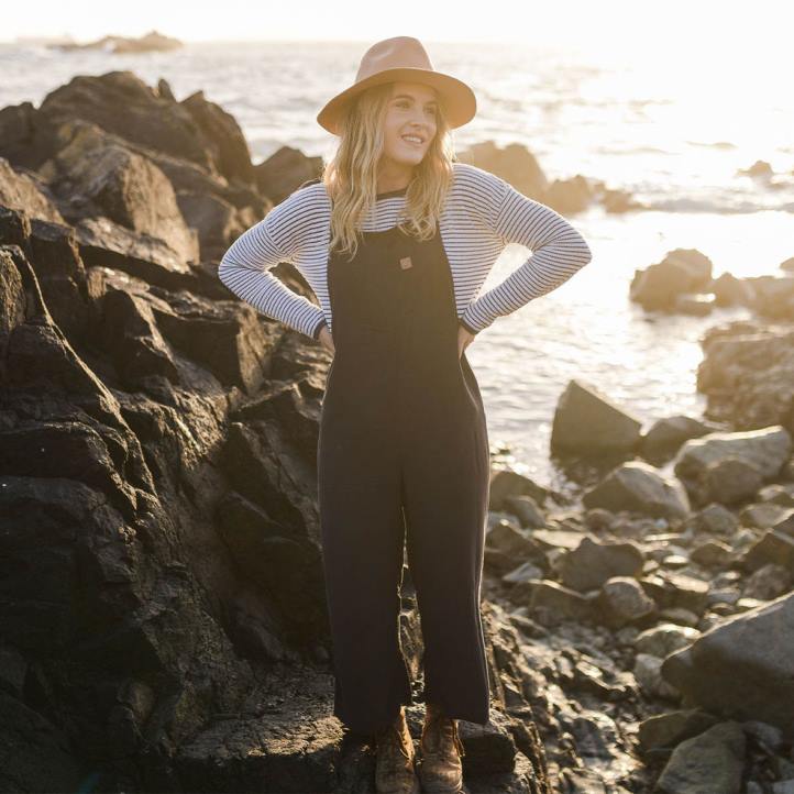 WoClothing Passenger 22N8960 Lazy Day Dungarees Charcoal (Woven) Women Charcoal