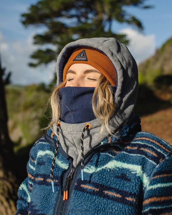 WoClothing Passenger 22N81085 Snowdrift Recycled Polar Fleece Hood Grey Marl Women Grey