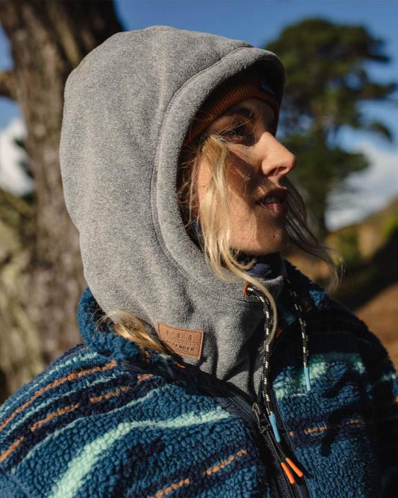 WoClothing Passenger 22N81085 Snowdrift Recycled Polar Fleece Hood Grey Marl Women Grey
