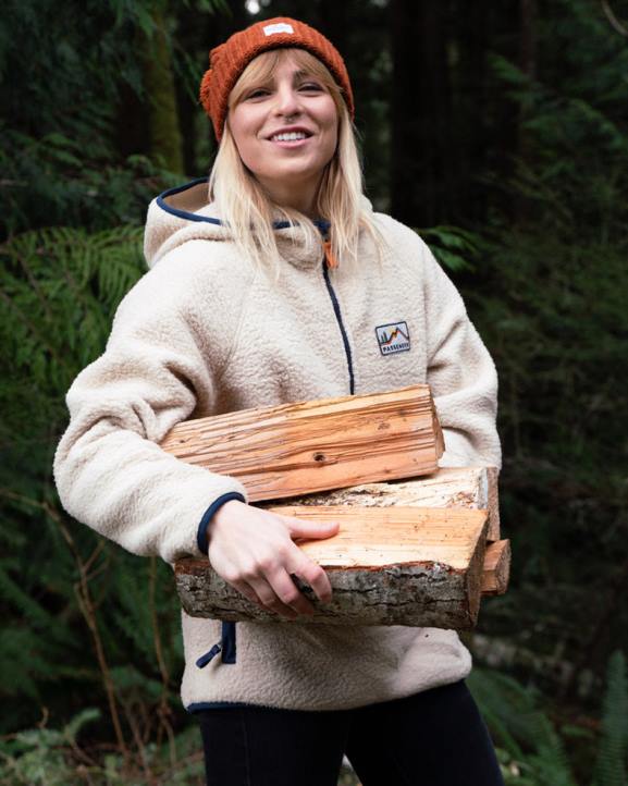 WoClothing Passenger 22N8655 Maine Hooded Recycled Sherpa Fleece Oatmeal Women Oatmeal