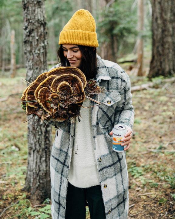 WoClothing Passenger 22N8656 Cloudy Recycled Deep-Pile Sherpa Fleece Shirt Pistachio Check Women Pistachio